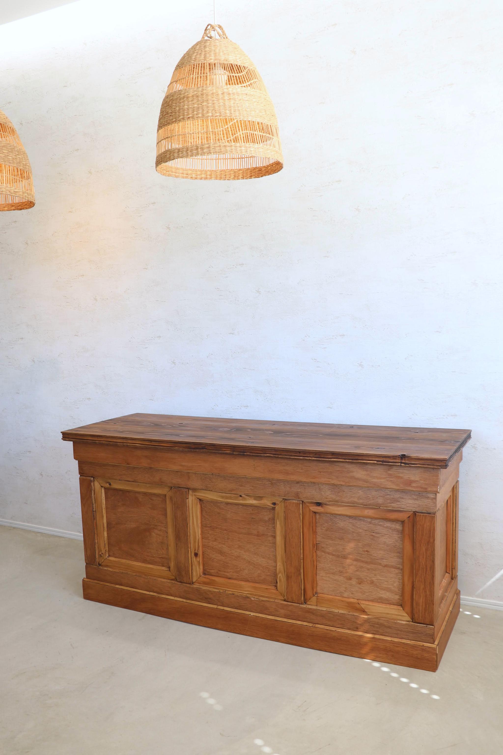 折畳みアンティークレジカウンター 折たたみテーブル 商品ディスプレイ 店舗什器 マルシェ | 2枚目